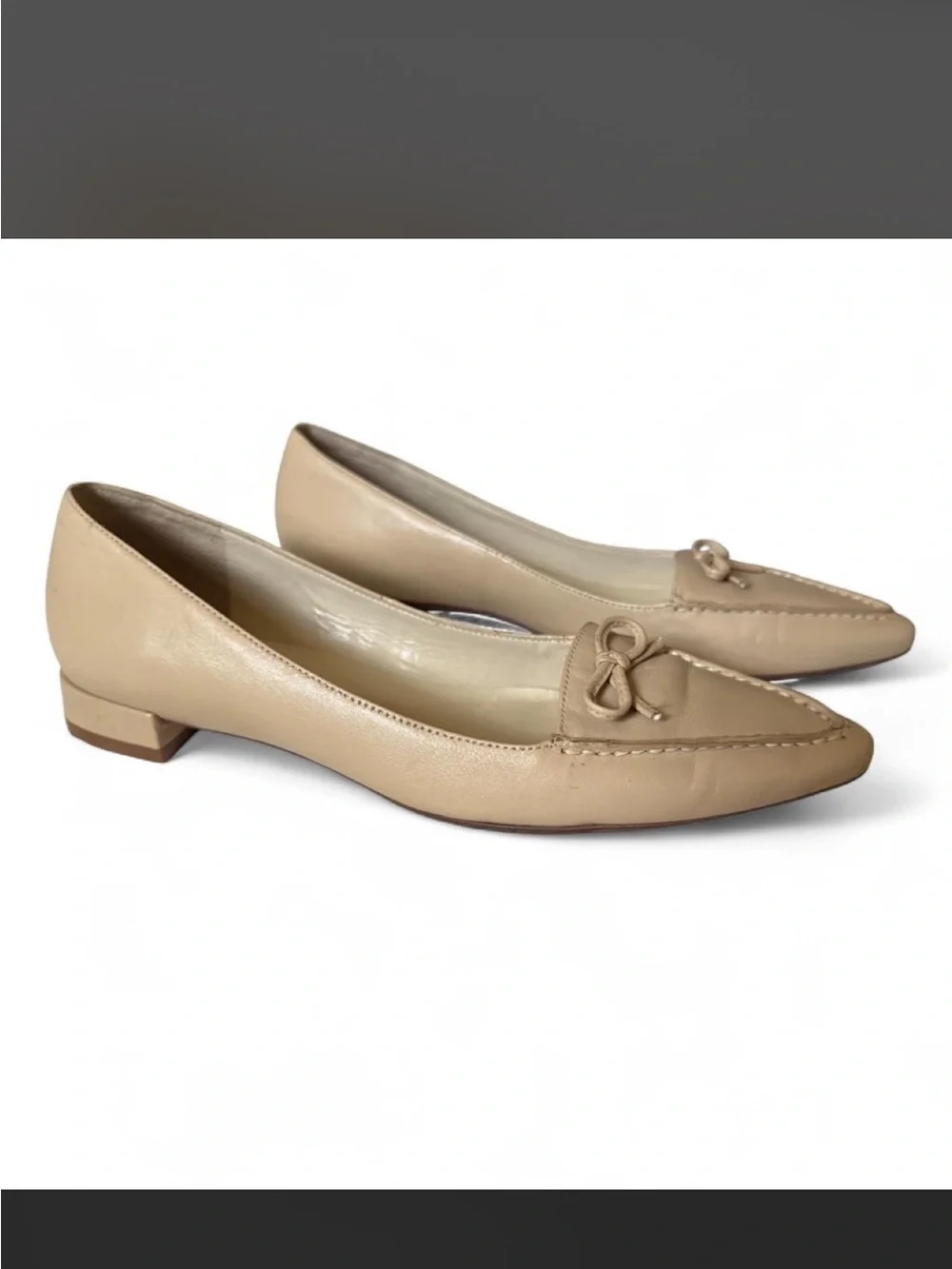 BCBG Classic Beige Pointed-Toe Women’s Flats